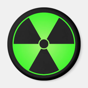 Grüner Strahlungs-Symbol-Magnet Magnet