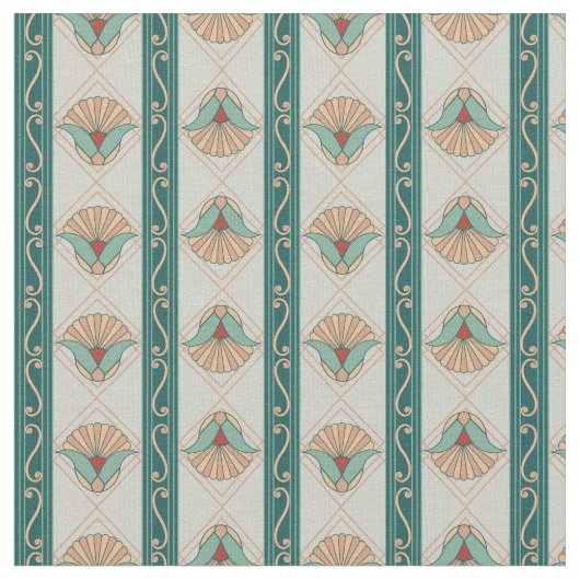 Grüner Streifen der 1920er Stoff (Nahaufnahme)