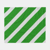Grüner Streifen Glitter Fleecedecke (Vorderseite (Horizontal))
