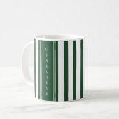 Grüner Streifen Kaffeetasse (Vorderseite Links)