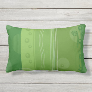 Grüner Streifen-modernes stilvolles Lendenkissen