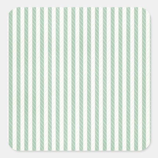 grüner Streifen Quadratischer Aufkleber (Vorderseite)