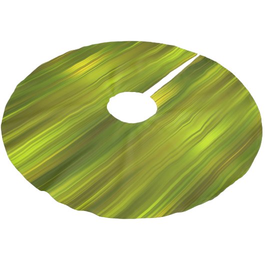 Grüner Streifen-Rock Polyester Weihnachtsbaumdecke (Schrägansicht)