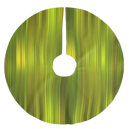 Grüner Streifen-Rock Polyester Weihnachtsbaumdecke (Vorderseite)