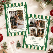 Grüner Streifen Weihnachten mit Foto