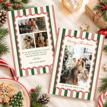 Grüner Streifen Weihnachten mit Foto