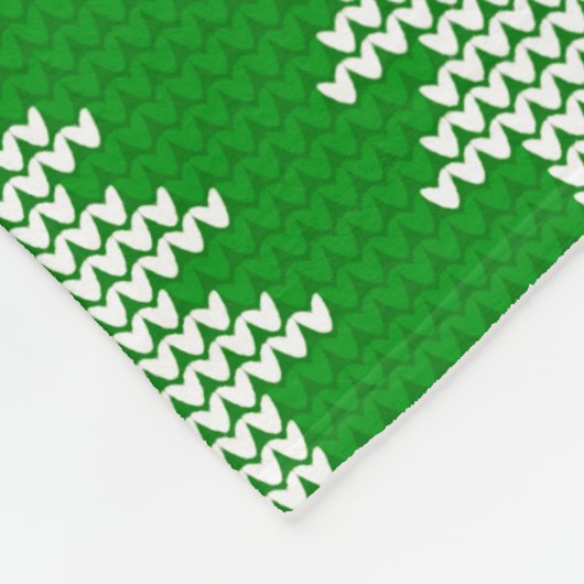 Grüner Strick Pullover mit Wildlederleder Fleecedecke (Ecke)