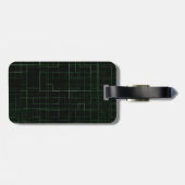 Grüner Stromkreis abstrakter "d-" Motiv Gepäckanhänger (Rückseite horizontal)