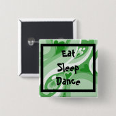 Grüner Strudel, EatSleepDance Button (Vorne & Hinten)
