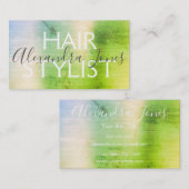 Grüner Stylist Visitenkarte (Vorne/Hinten)