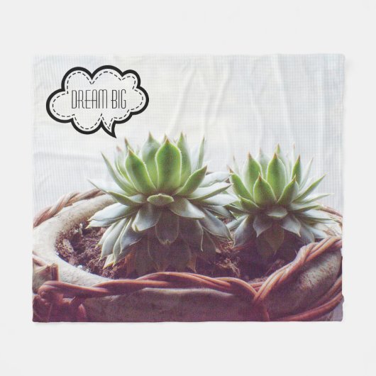 Grüner Sukkulent Aeonium Dream Big Fleecedecke (Vorderseite (Horizontal))