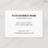 Grüner Sukkulent Botanisch Visitenkarte (Rückseite)