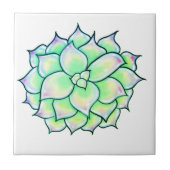 Grüner Sukkulent Fliese (Vorderseite)