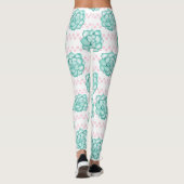 Grüner Sukkulent Leggings (Rückseite)