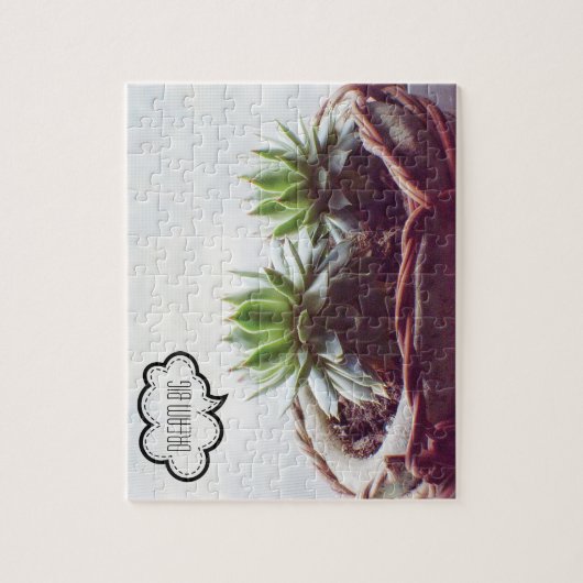 Grüner Sukkulent Traum Big Phrase Puzzle (Vertikal)