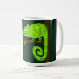 Grüner süßer Chamäleon Kaffeetasse