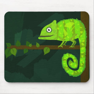 Grüner süßer Chamäleon Mousepad