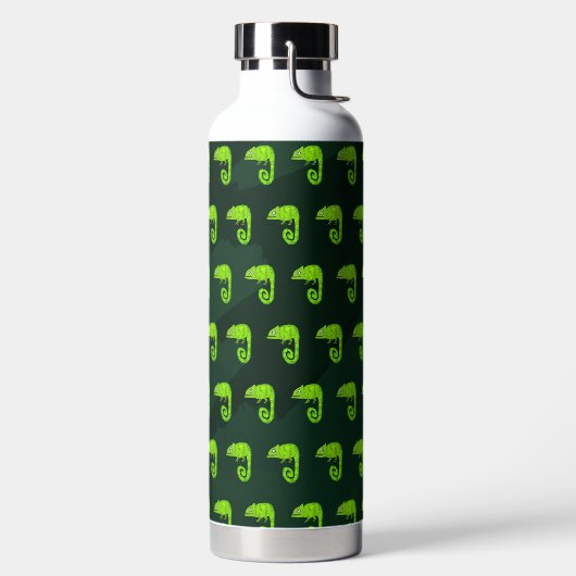 Grüner süßer Chamäleon Trinkflasche (links)