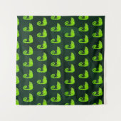 Grüner süßer Chamäleon Wandteppich (Vorderseite (Horizontal))