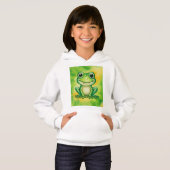 Grüner süßer Frosch Hoodie (Vorne ganz)