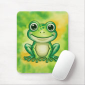 Grüner süßer Frosch Mousepad (Mit Mouse)