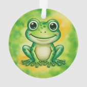 Grüner süßer Frosch Ornament (Rückseite)