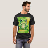 Grüner süßer Frosch T-Shirt (Vorne ganz)