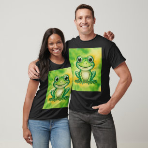 Grüner süßer Frosch T-Shirt