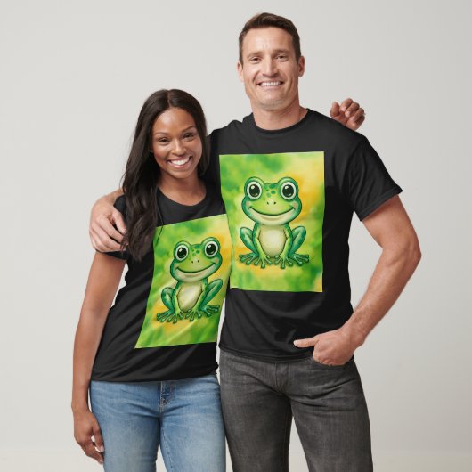 Grüner süßer Frosch T-Shirt (Unisex)