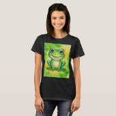 Grüner süßer Frosch T-Shirt (Vorne ganz)