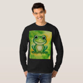 Grüner süßer Frosch T-Shirt (Vorne ganz)