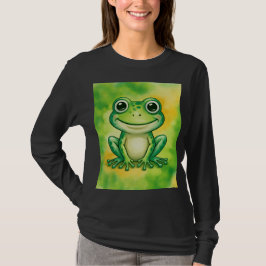 Grüner süßer Frosch T-Shirt