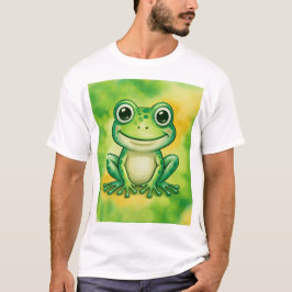 Grüner süßer Frosch T-Shirt
