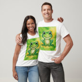 Grüner süßer Frosch T-Shirt (Unisex)