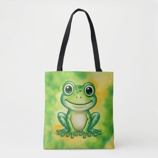 Grüner süßer Frosch Tasche (Vorderseite)
