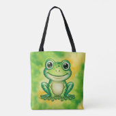 Grüner süßer Frosch Tasche (Rückseite)