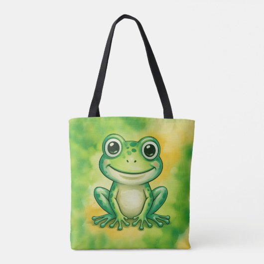 Grüner süßer Frosch Tasche (Rückseite)