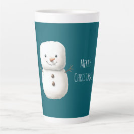 Grüner süßer Weihnachts-Schneemann Milchtasse