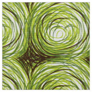 Grüner Swirl   Red Poppy Textile Print Stoff