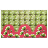 Grüner Swirl | Red Poppy Textile Print Stoff (Yard (91,4 cm))