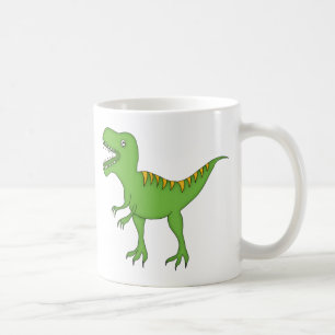Grüner T-Rex Dinosaurier+Personifizieren Sie den Kaffeetasse