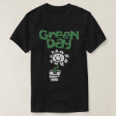 Grüner Tag Blume Pot T - Shirt (Design vorne)