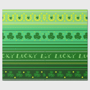 Grüner Tag St. Patricks des Kleeblatt- Geschenkpapier
