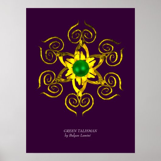 GRÜNER TALISMAN,purple Poster (Vorne)
