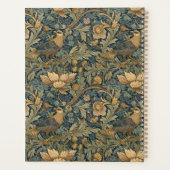 Grüner Tan Laub William Morris Elegantes Monogramm Planer (Rückseite)