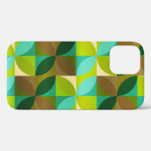 Grüner Tan und braunes Leaf Modernes Muster Case-Mate iPhone Hülle (Rückseite (Horizontal))