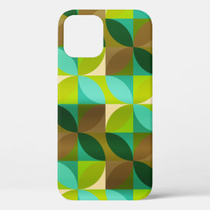 Grüner Tan und braunes Leaf Modernes Muster Case-Mate iPhone Hülle