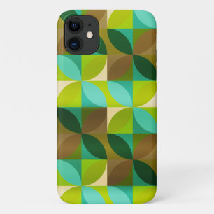 Grüner Tan und braunes Leaf Modernes Muster Case-Mate iPhone Hülle