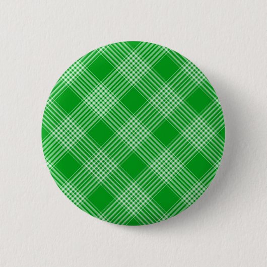 Grüner Tartan kariert Button (Vorderseite)