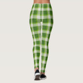 Grüner Tartan Kariert Leggings (Rückseite)